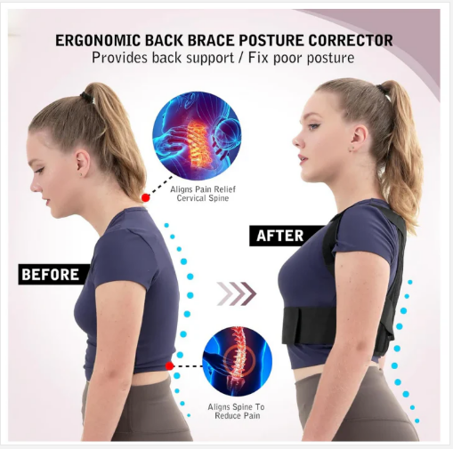 Adjustable Back Posture Corrector Belt for Women & Men by ARC FLICK